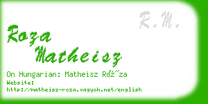 roza matheisz business card